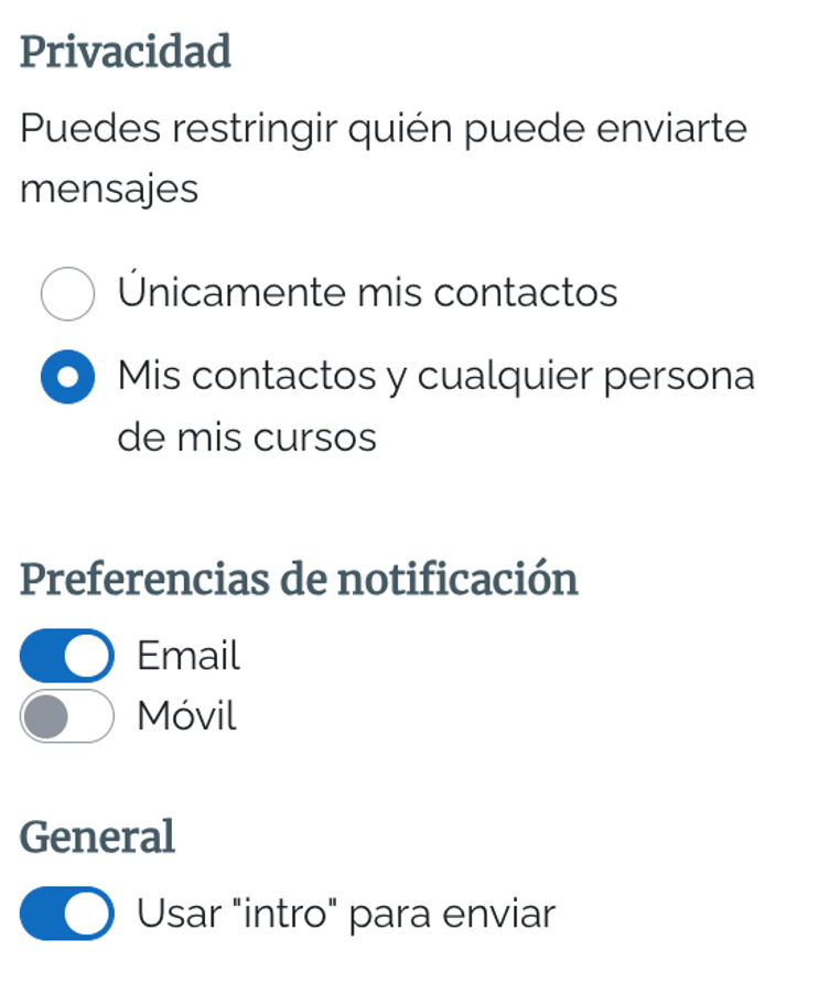 Desactivar notificaciones