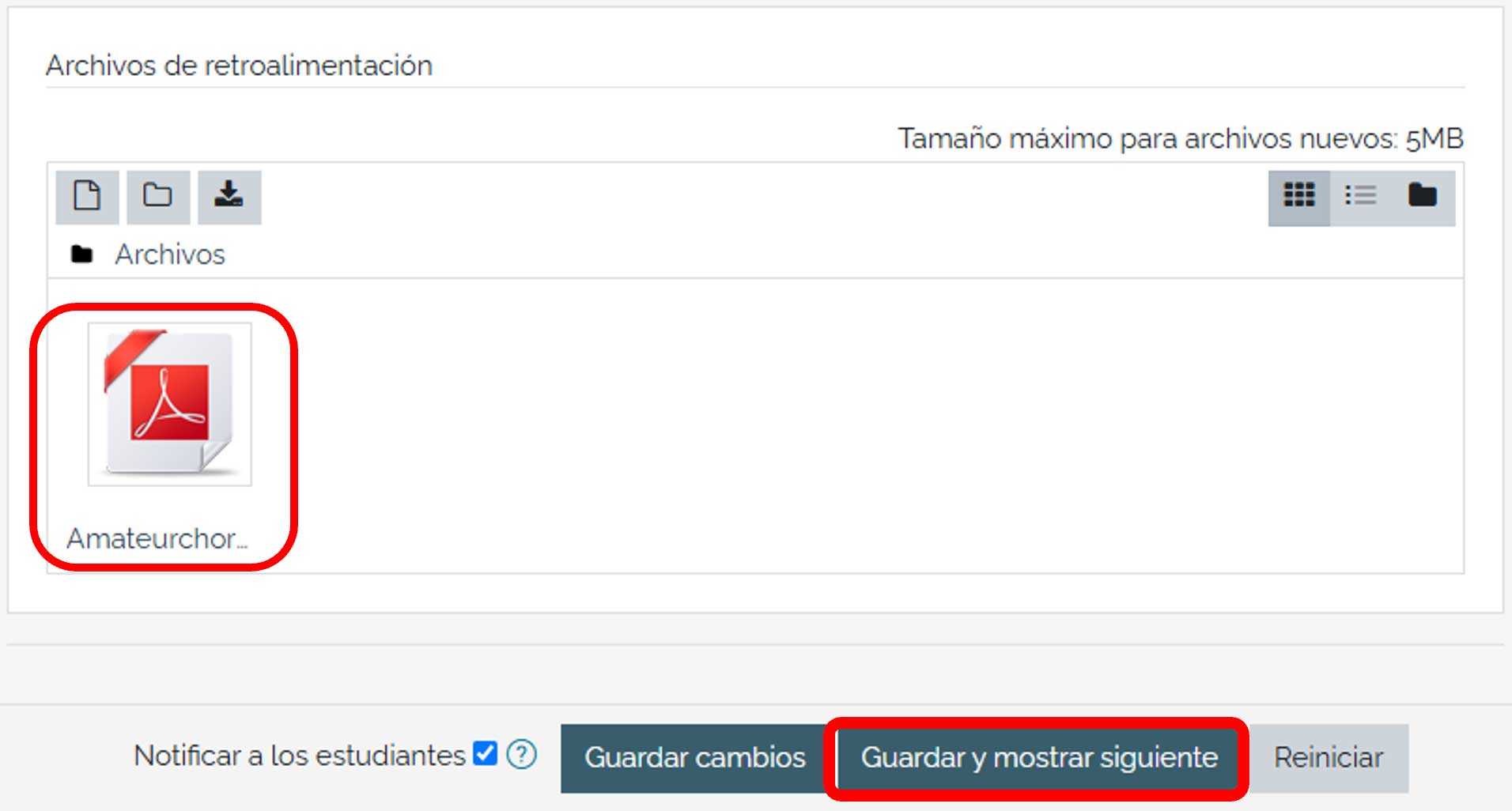 Archivo subido en retroalimentación