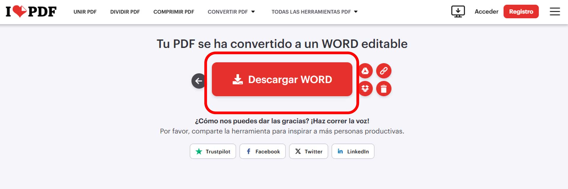 Descargar archivo convertido