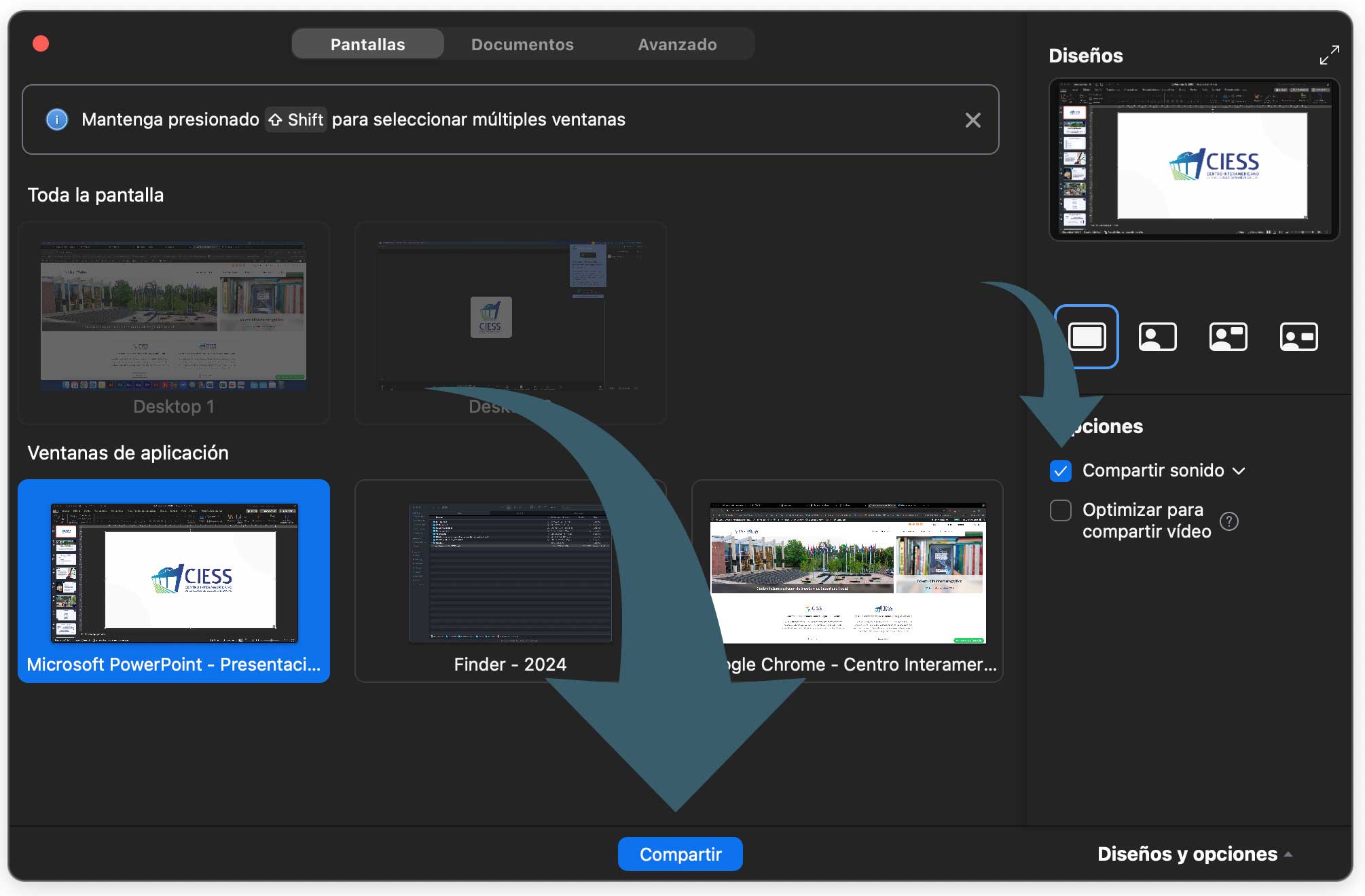 Opciones de video en Zoom