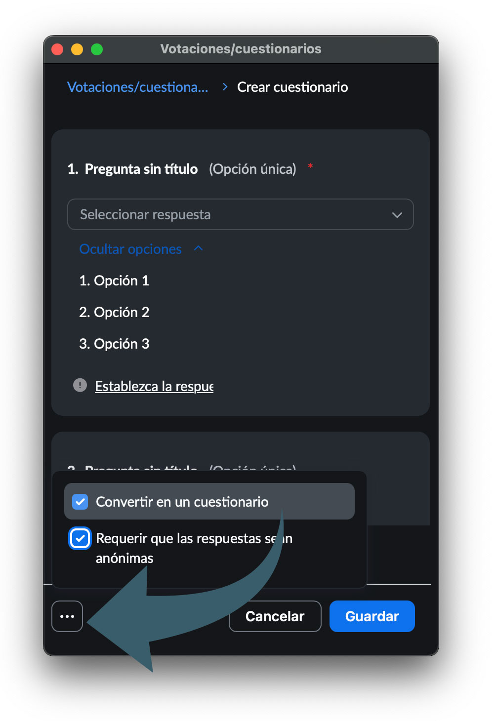 Acceder a votaciones o cuestionarios