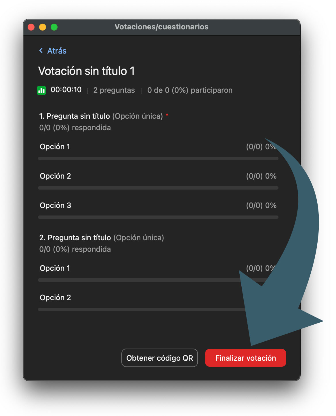 Acceder a votaciones o cuestionarios