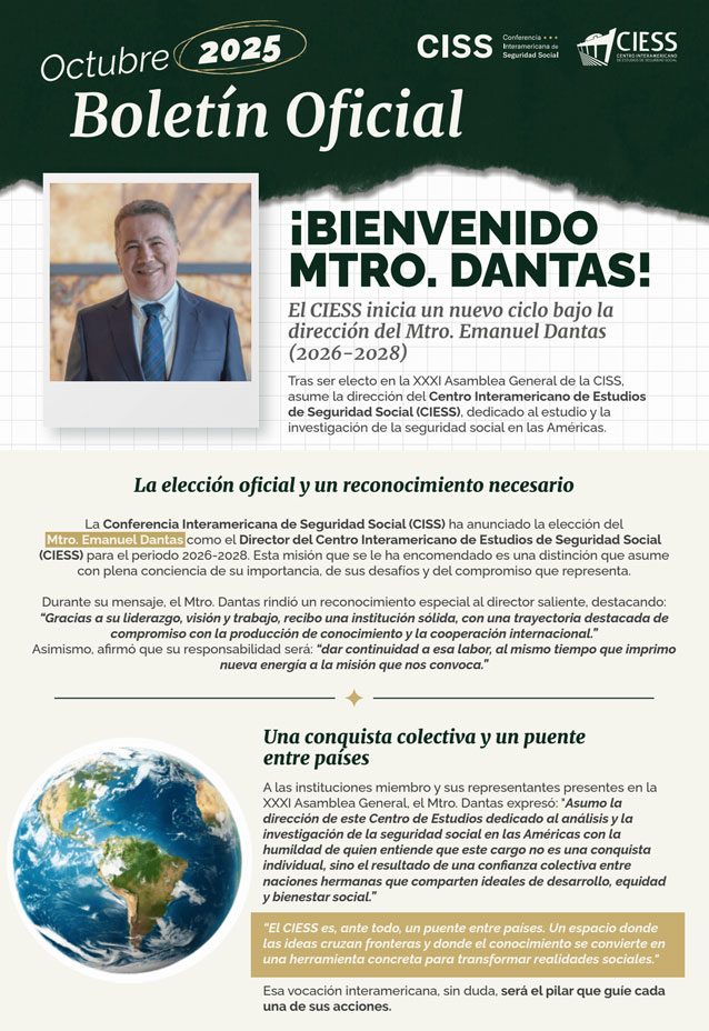 Portada del Boletín Oficial del CIESS