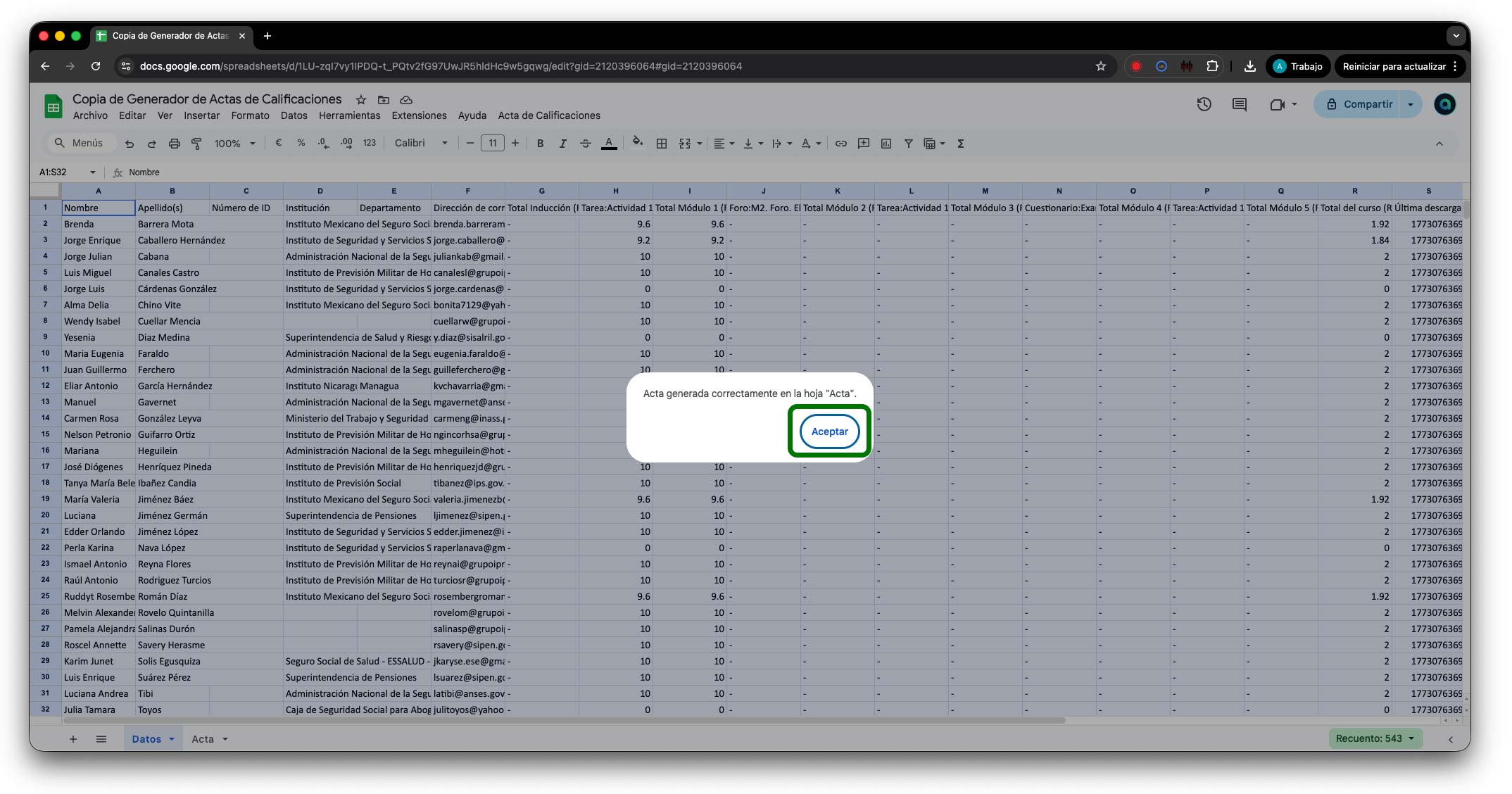 Report type selection